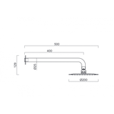 Abey Gareth Ashton 316SS Wall Ceiling Shower Arm and 200mm Rose